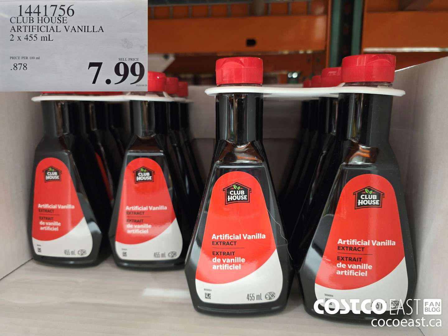 1441756 CLUB HOUSE ARTIFICIAL VANILLA 2 x 455 mL $7.99