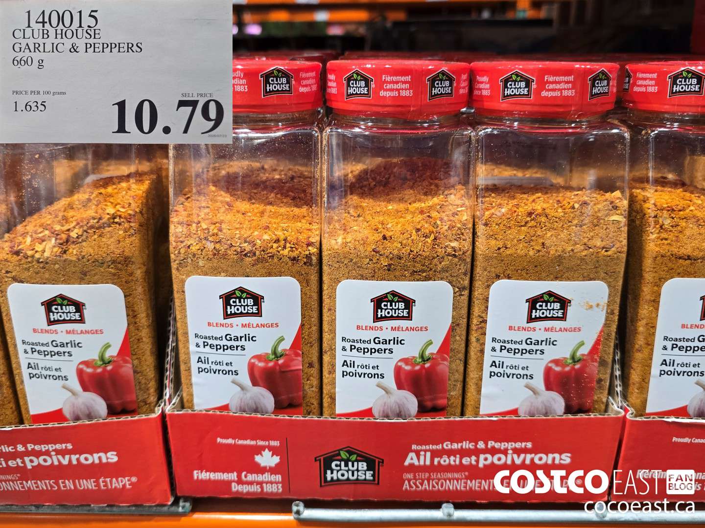 140015 CLUB HOUSE GARLIC & PEPPERS 660 G $10.79