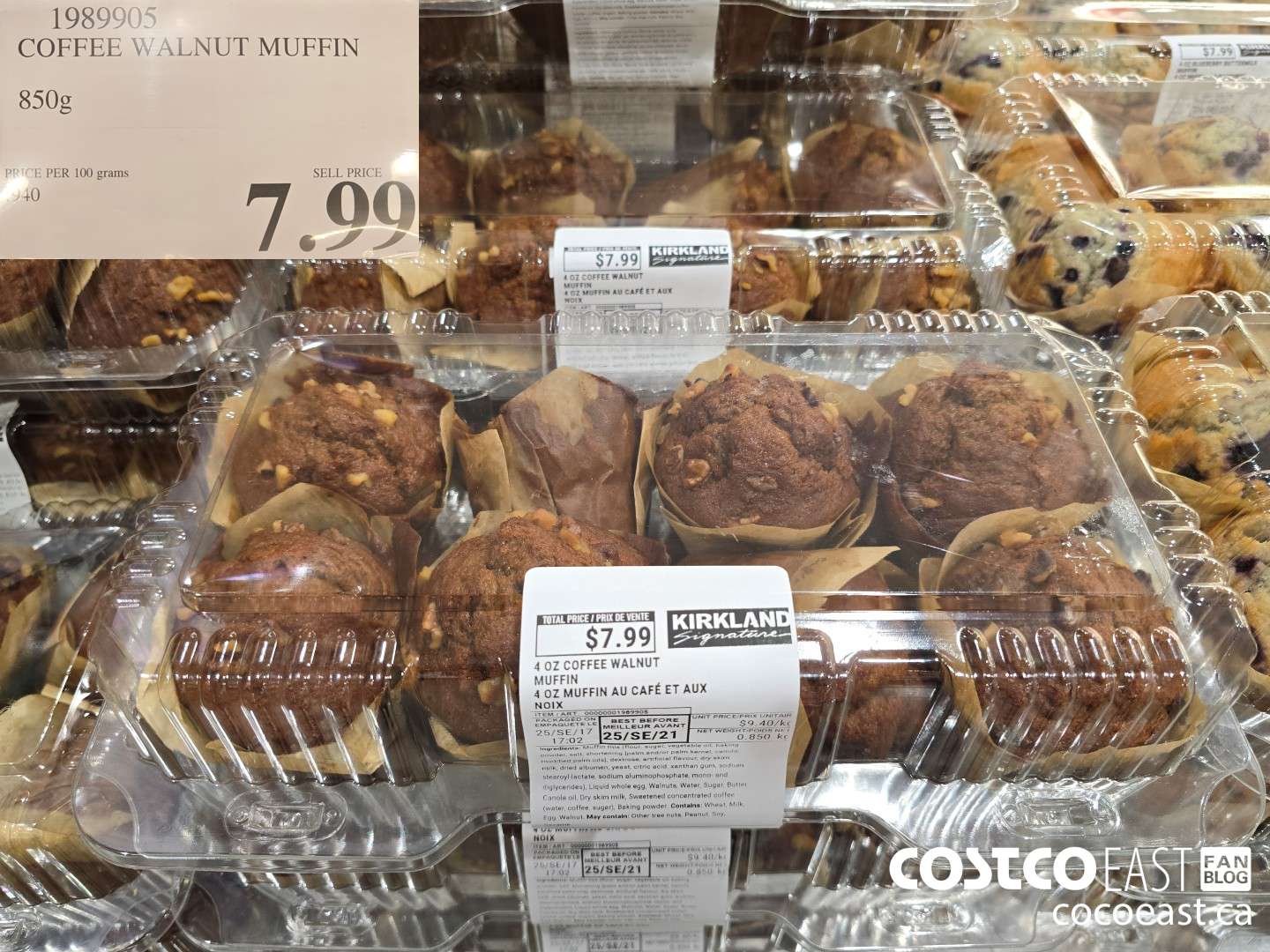 1989905 COFFEE WALNUT MUFFIN 850g $7.99