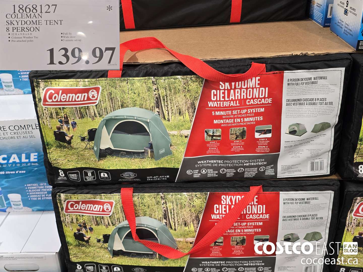 1868127 COLEMAN SKYDOME TENT 8 PERSON $139.97