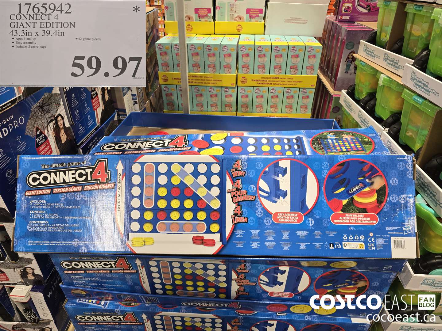 1765942 CONNECT 4 GIANT EDITION 43.3 in x 39.4in $59.97