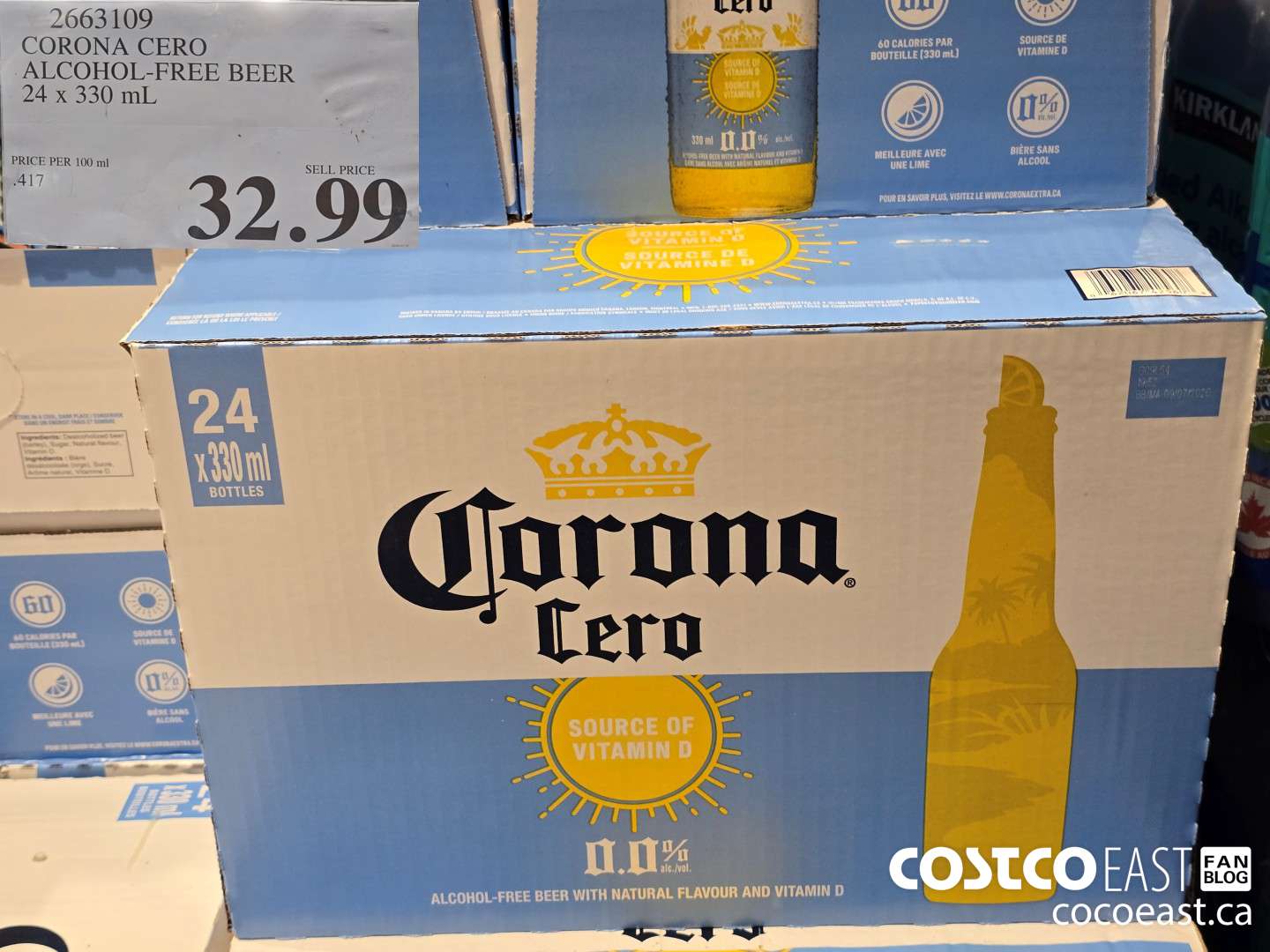 2663109 CORONA CERO ALCOHOL-FREE BEER 24 x 330 mL $32.99