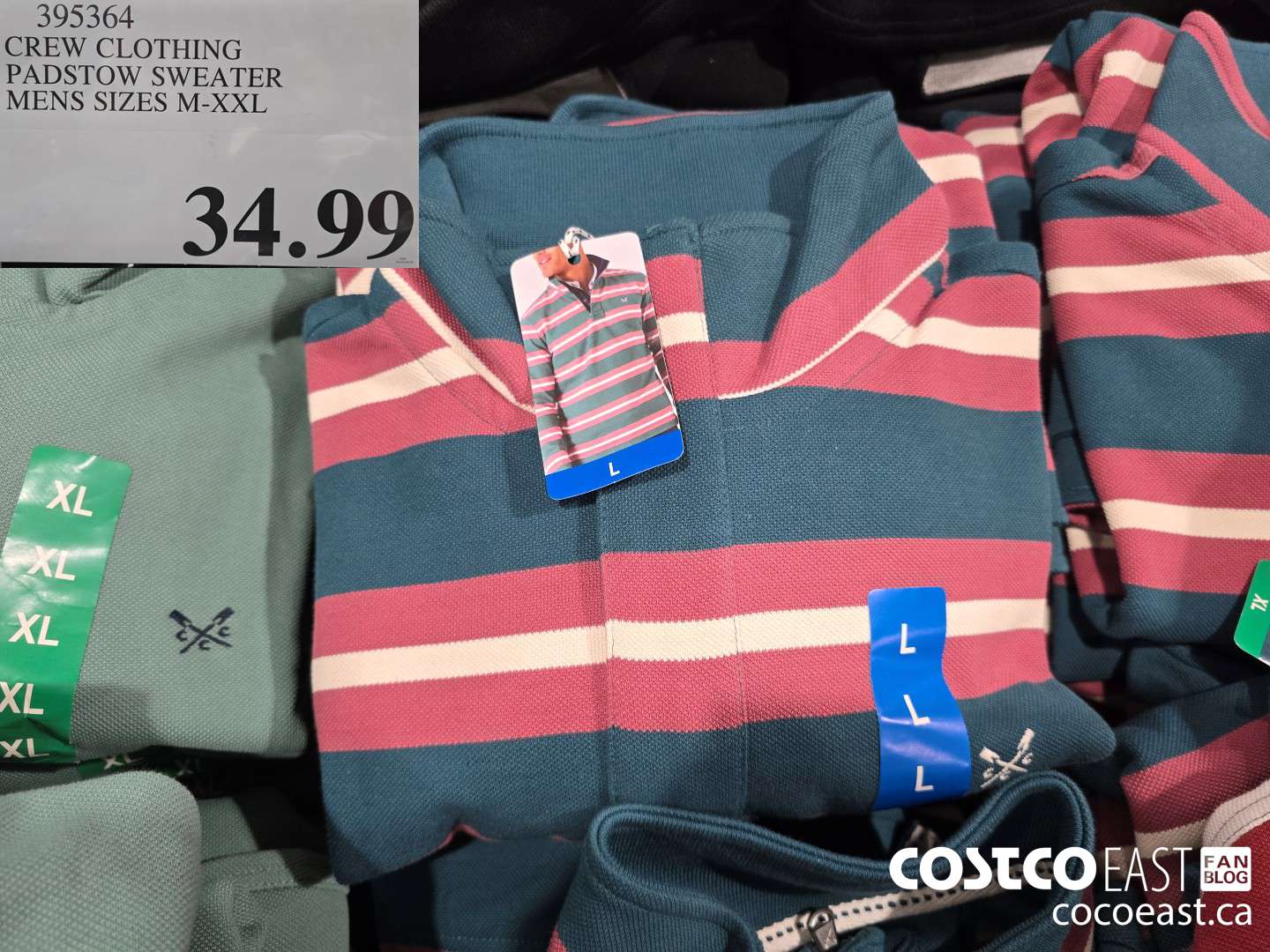 395364 CREW CLOTHING PADSTOW SWEATER MENS SIZES M-XXL $34.99