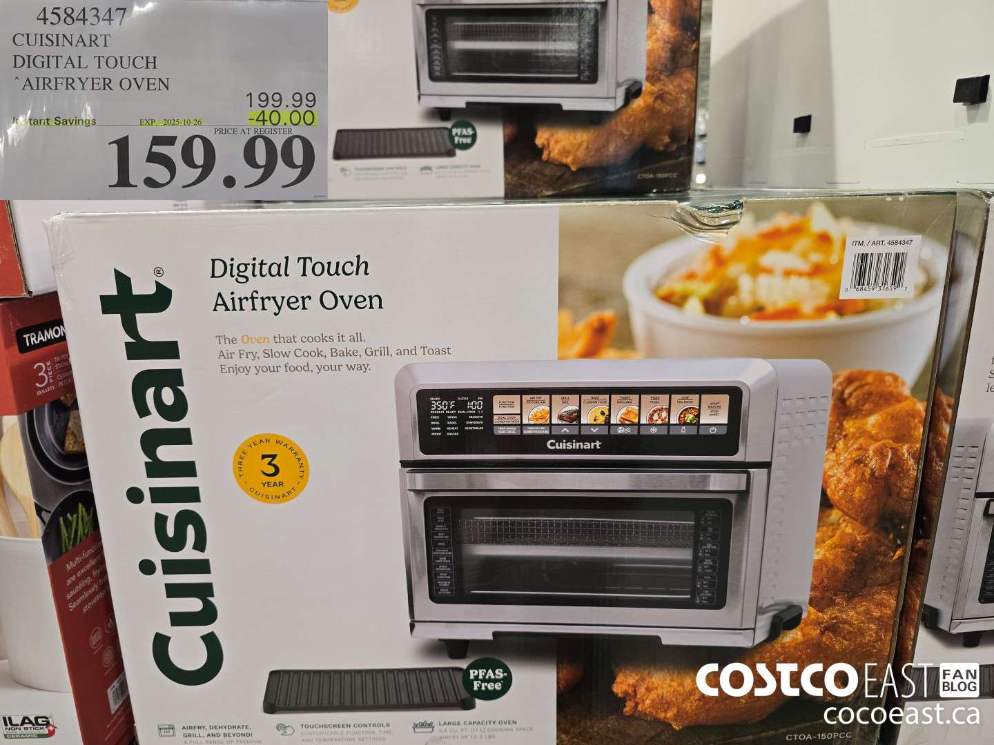 4584347 CUISINART DIGITAL TOUCH AIR FRYER OVEN ($40.00 INSTANT SAVINGS EXPIRES ON 2025-10-26) $159.99