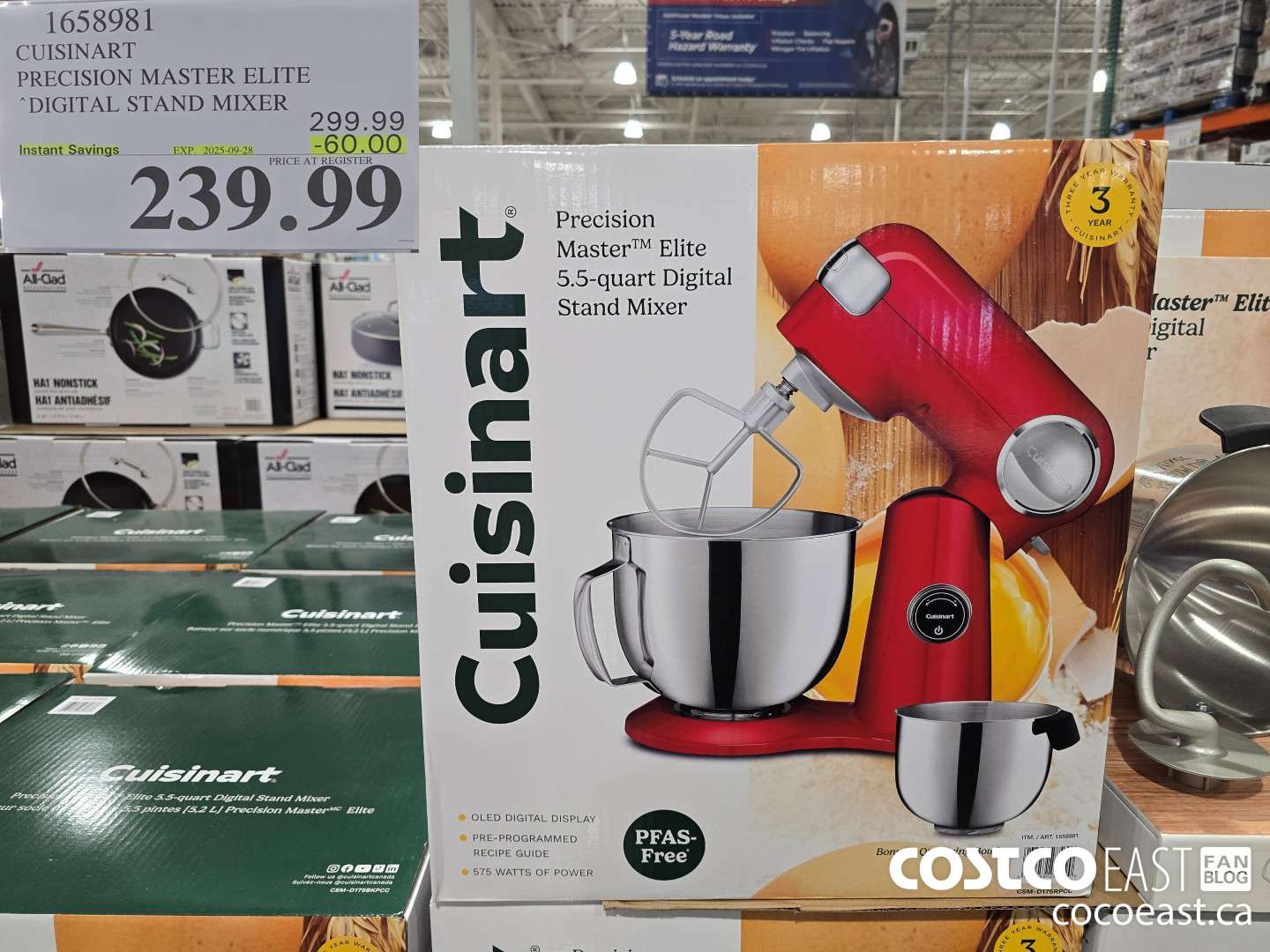1658981 CUISINART PRECISION MASTER ELITE DIGITAL STAND MIXER ($60.00 INSTANT SAVINGS EXPIRES ON 2025-09-28) $239.99