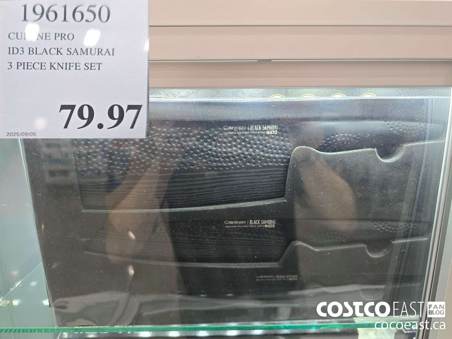 1961650 CUISINE PRO ID3 BLACK SAMURAI 3 PIECE KNIFE SET $79.97
