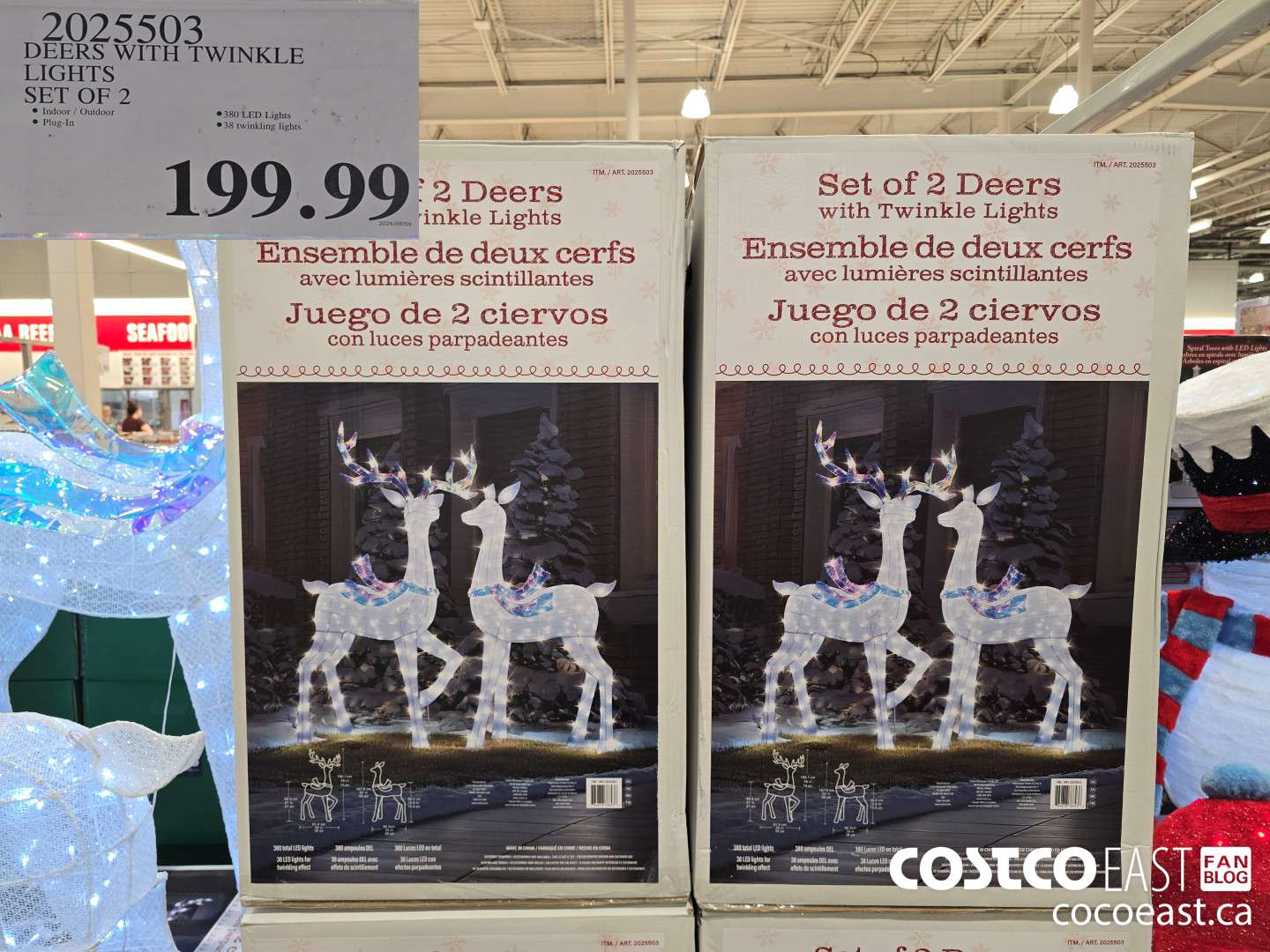 2025503 DEERS WITH TWINKLE LIGHTS SET OF 2 $199.99