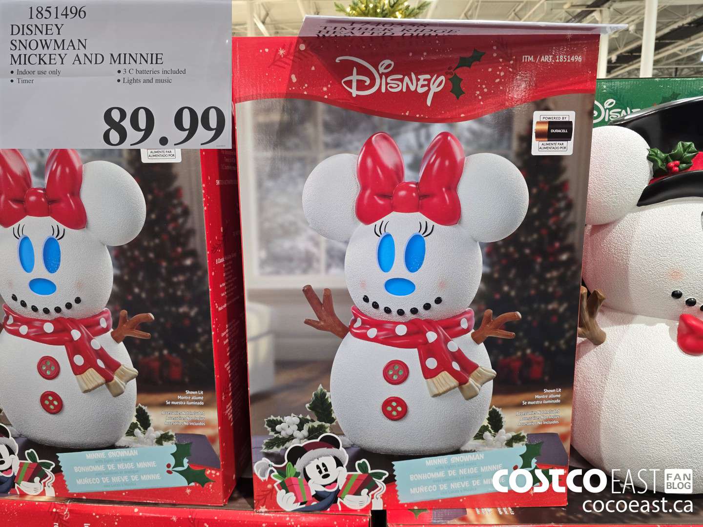 1851496 DISNEY SNOWMAN MICKEY AND MINNIE $89.99