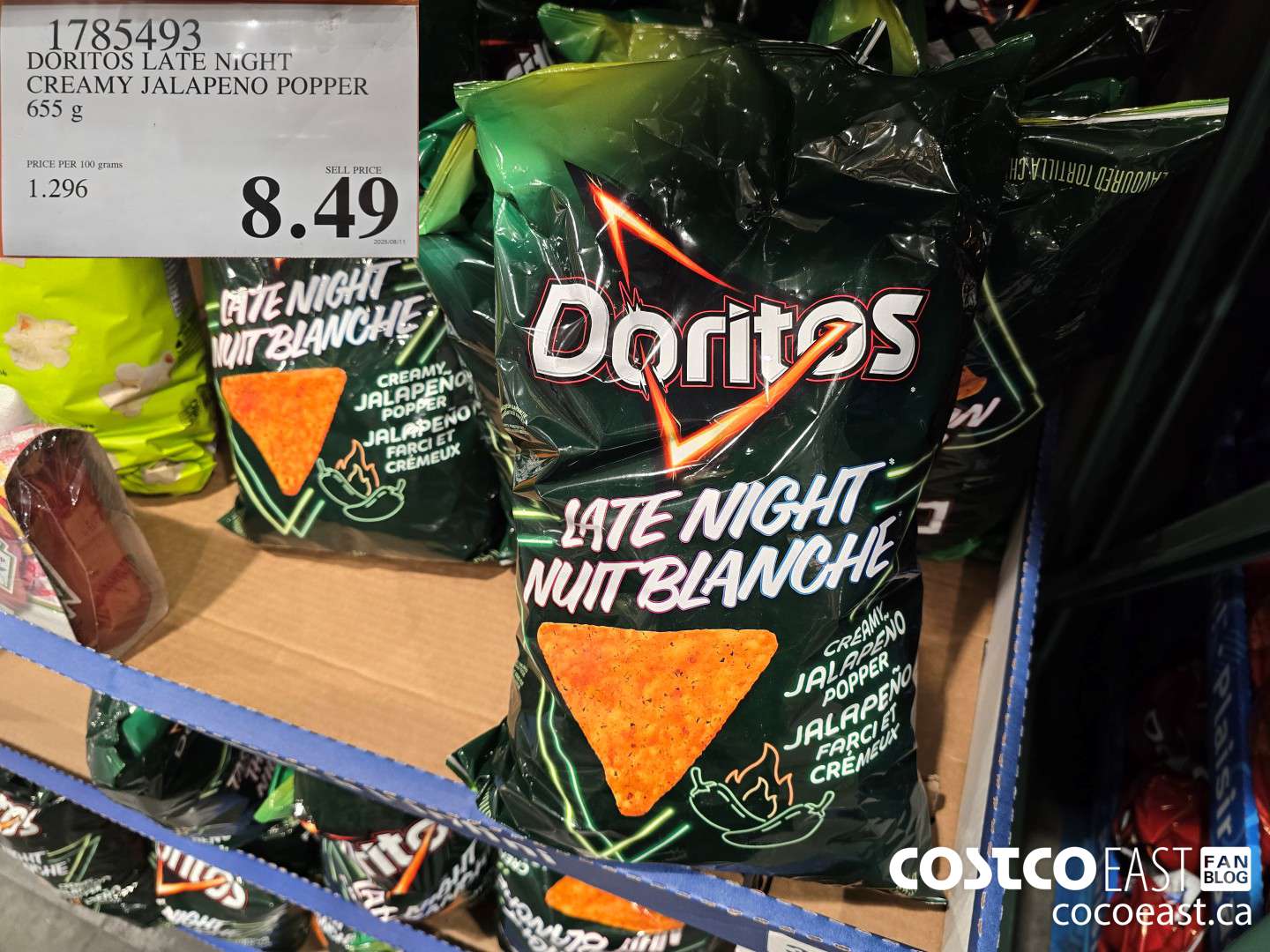 1785493 DORITOS LATE NIGHT CREAMY JALAPENO POPPER 655 g $8.49
