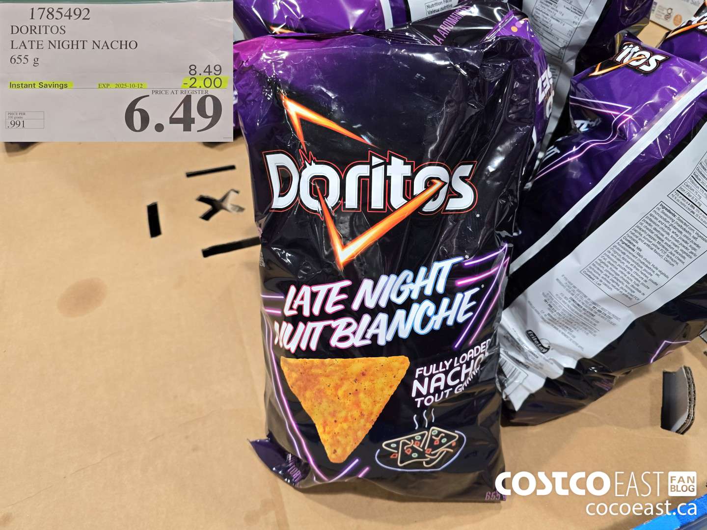1785492 DORITOS LATE NIGHT NACHO 655 g ($2.00 INSTANT SAVINGS EXPIRES ON 2025-10-12) $6.49