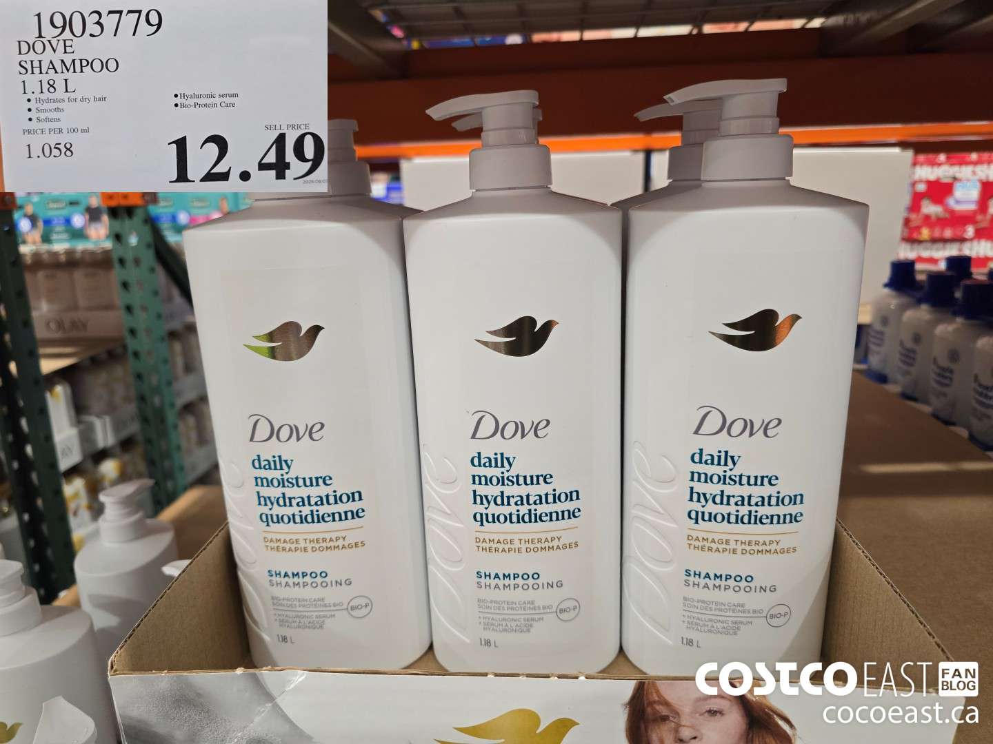 1903779 DOVE SHAMPOO 1.18 L $12.49