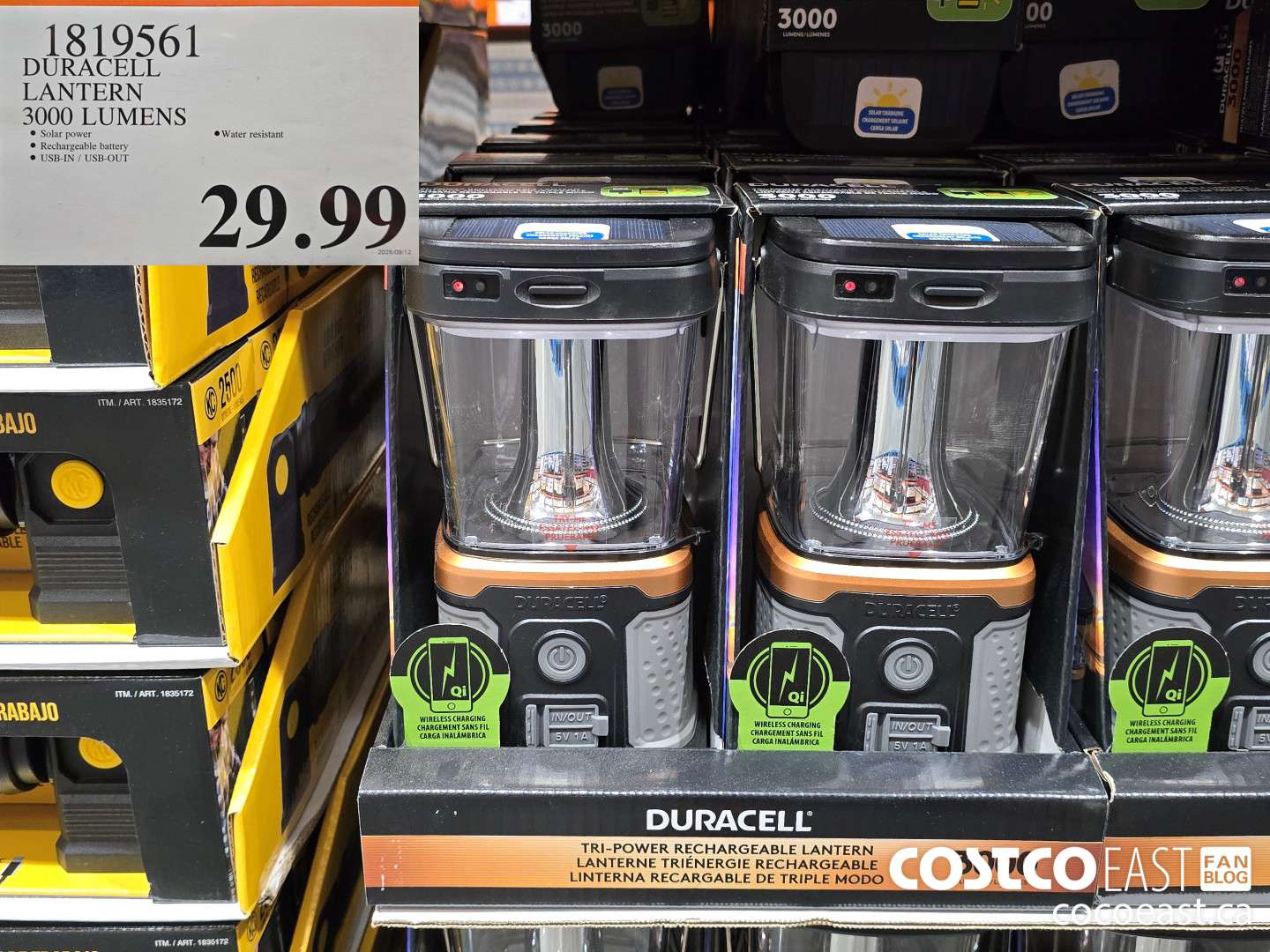 1819561 DURACELL LANTERN 3000 LUMEN $29.99