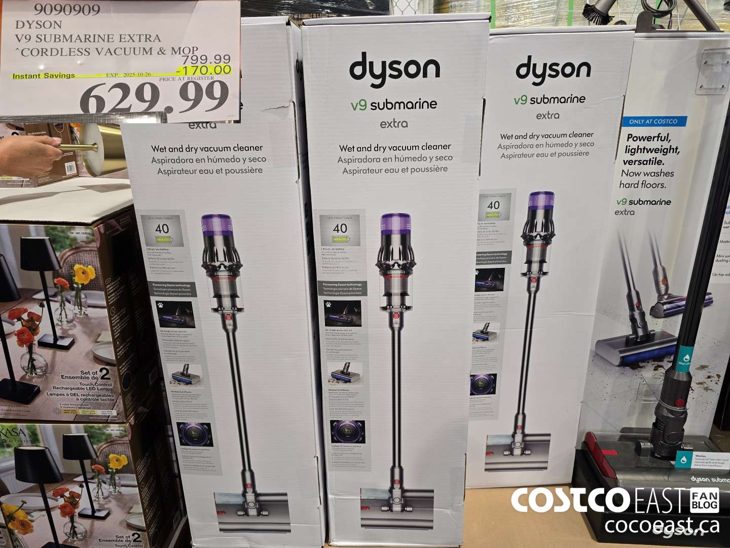 9090909 DYSON V9 SUBMARINE EXTRA CORDLESS VACUUM & MOP ($170.00 INSTANT SAVINGS EXPIRES ON 2025-10-26) $629.9