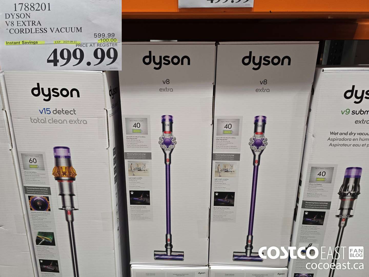 1788201 Dyson V8 EXTRA CORDLESS VACUUM ($100.00 INSTANT SAVINGS EXPIRES ON 2025-09-11) $499.99
