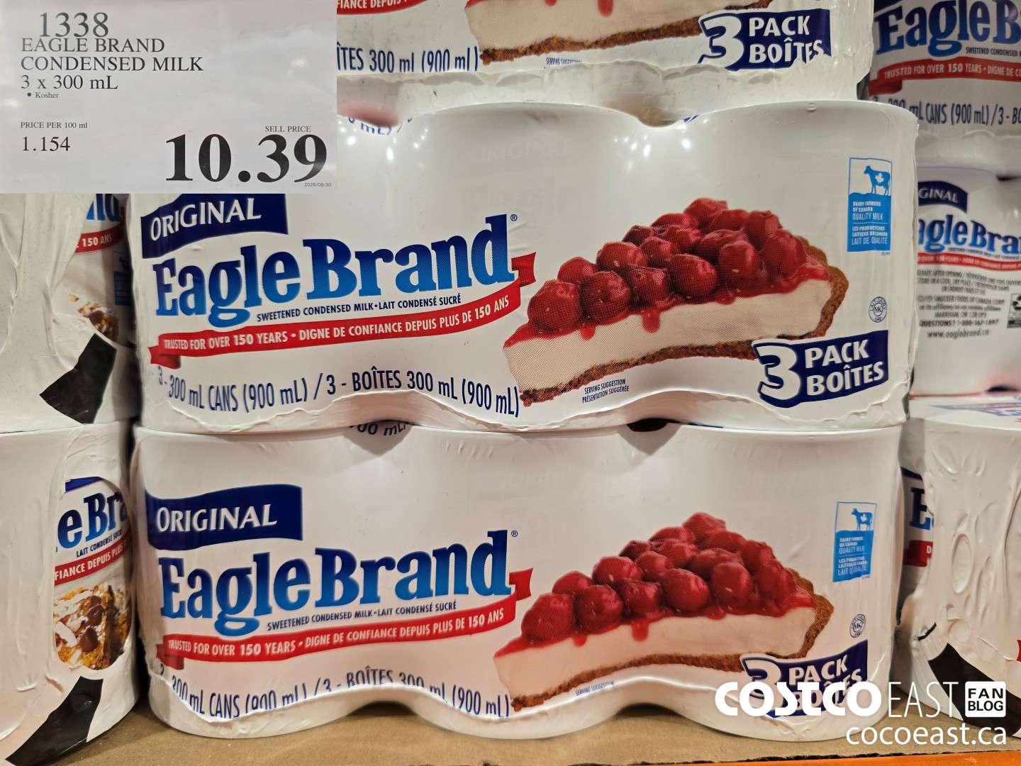 1338 EAGLE BRAND CONDENSED MILK 3 X 300 mL $10.39