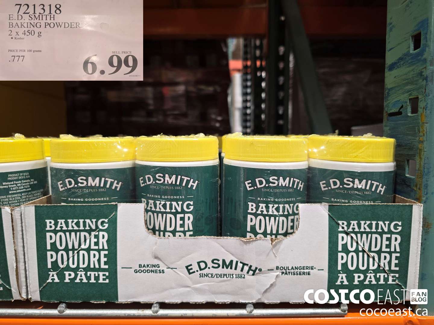 721318 E.D. SMITH BAKING POWDER 2 x 450 g $6.99
