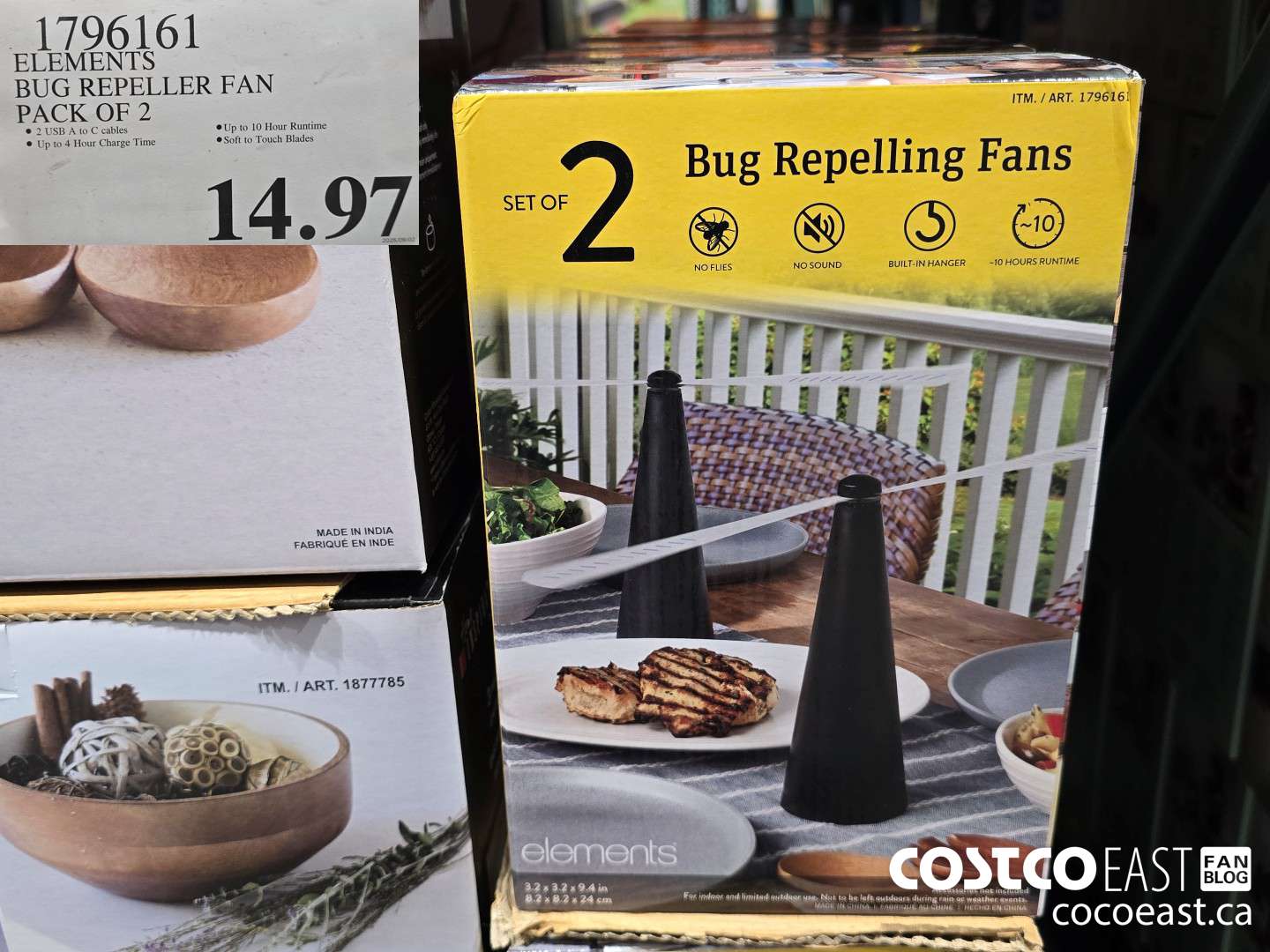 1796161 ELEMENTS BUG REPELLER FAN PACK OF 2 $14.97