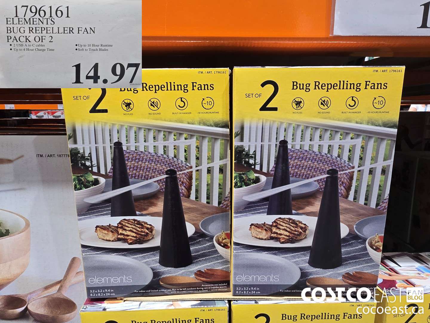 1796161 ELEMENTS BUG REPELLER FAN PACK OF 2 $14.97