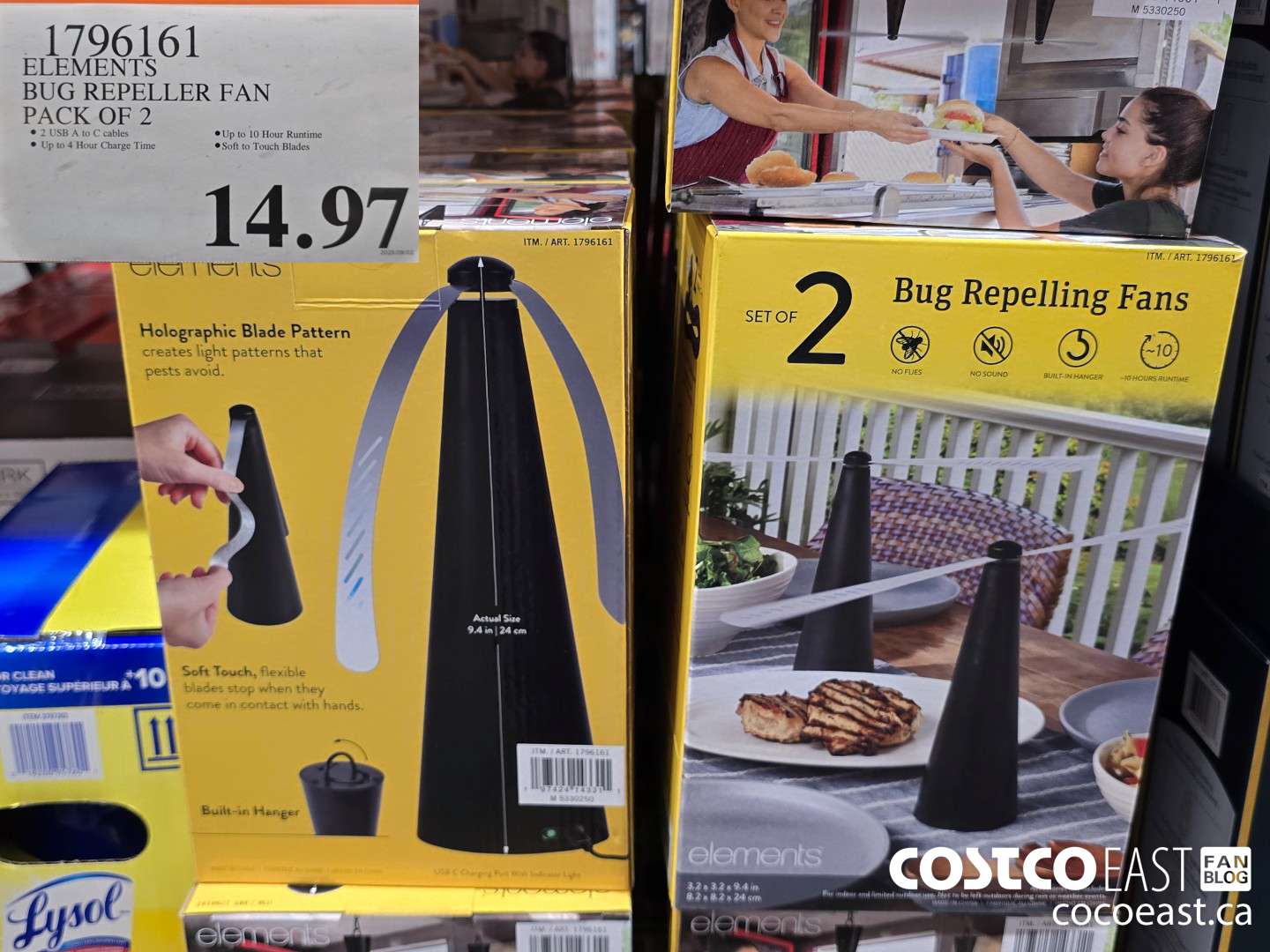 1796161 ELEMENTS BUG REPELLER FAN PACK OF 2 $14.97