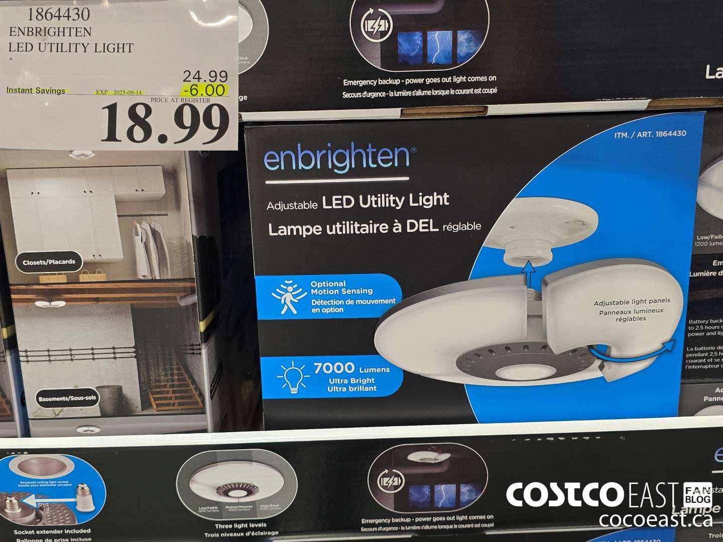 1864430 ENBRIGHTEN LED UTILITY LIGHT ($6.00 INSTANT SAVINGS EXPIRES ON 2025-09-14) $18.99