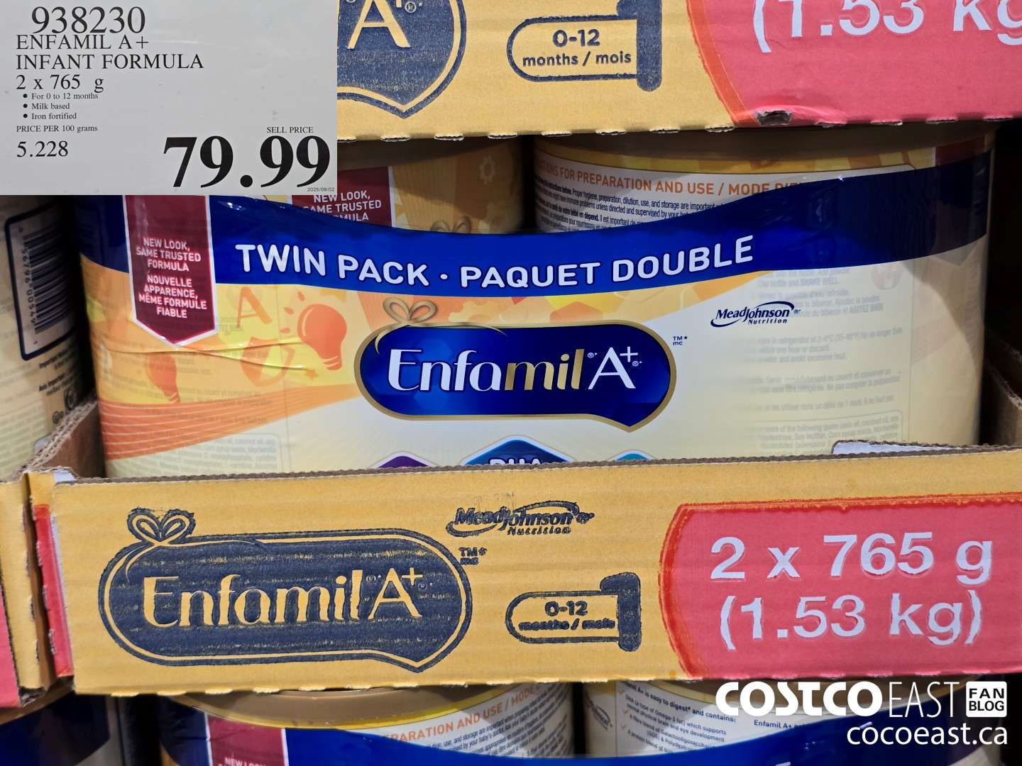 938230 ENFAMIL A+ INFANT FORMULA 2 X 765 G $79.99