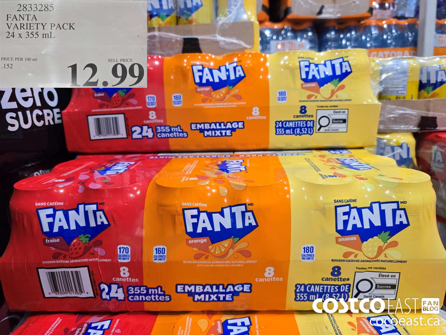 2833285 FANTA VARIETY PACK 24 x 355 mL $12.99