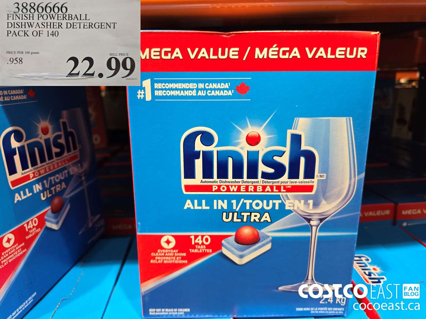 3886666 FINISH POWERBALL DISHWASHER DETERGENT PACK OF 140 $22.99