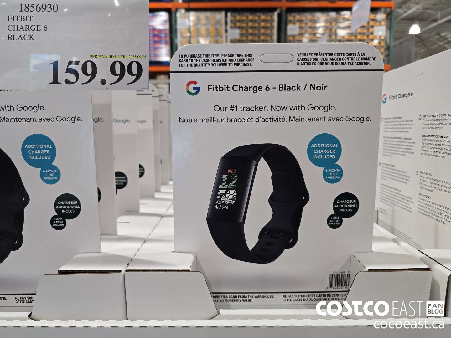 1856930 FITBIT CHARGE 6 BLACK $159.99