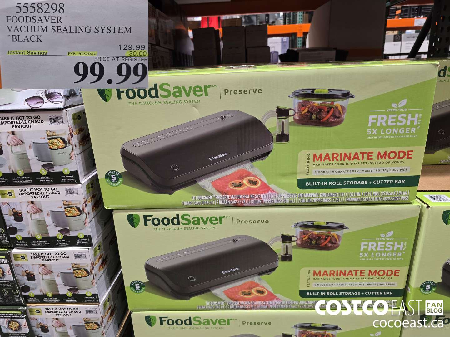 5558298 FOODSAVER VACUUM SEALING SYSTEM BLACK ($30.00 INSTANT SAVINGS EXPIRES ON 2025-09-14) $99.99