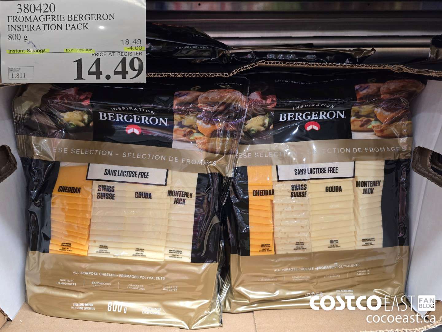 380420 FROMAGERIE BERGERON INSPIRATION PACK 800 G ($4.00 INSTANT SAVINGS EXPIRES ON 2025-10-05) $14.49