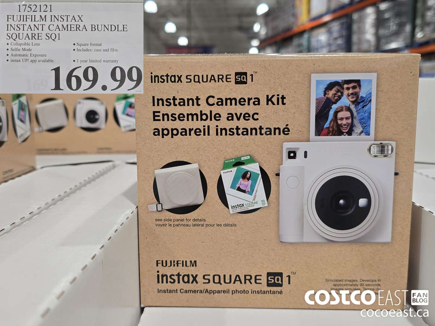 1752121 FUJIFILM INSTAX INSTANT CAMERA BUNDLE SQUARE SQ1 $169.99