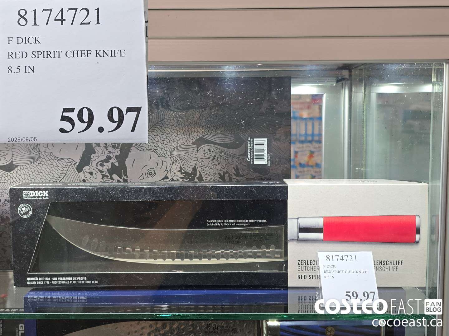 8174721 F DICK RED SPIRIT CHEF KNIFE 8.5 IN $59.97