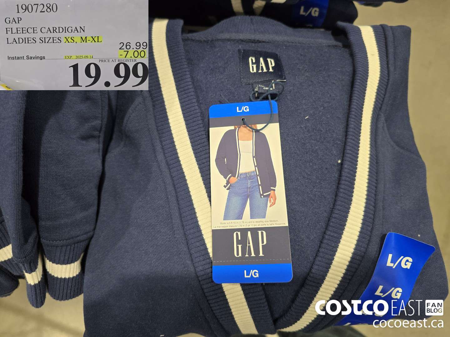 1907280 GAP FLEECE CARDIGAN +LADIES SIZES XS, M-XL ($7.00 INSTANT SAVINGS EXPIRES ON 2025-09-14) $19.99
