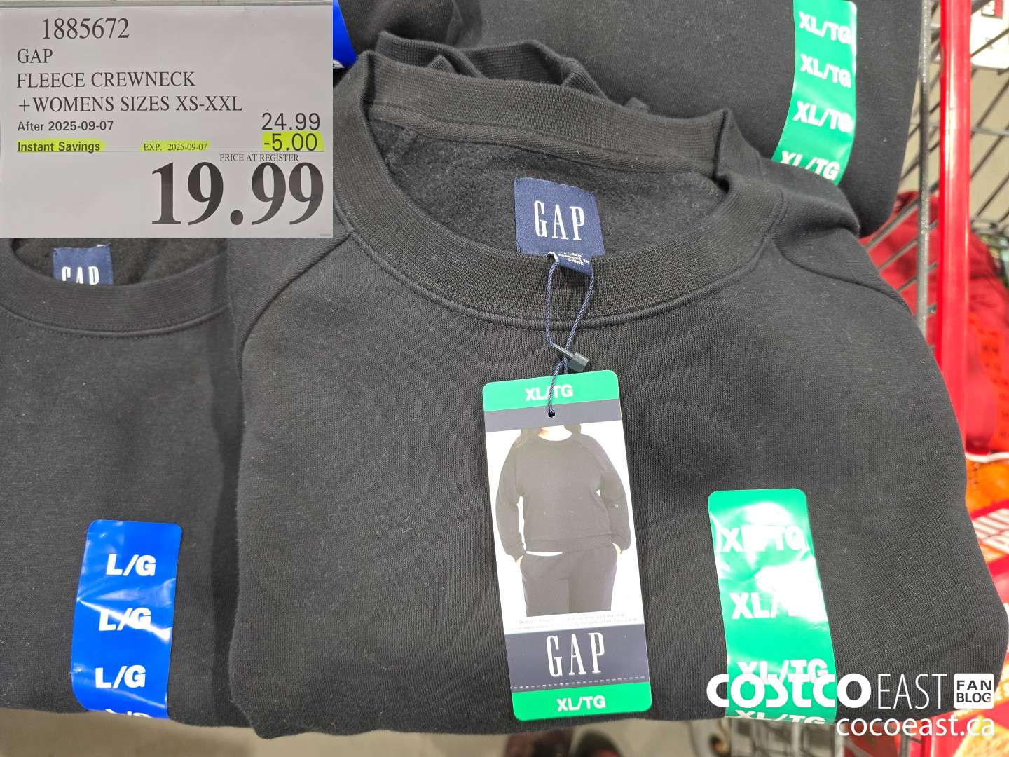 1885672 GAP FLEECE CREWNECK +WOMENS SIZES XS-XXL ($5.00 INSTANT SAVINGS EXPIRES ON 2025-09-07) $19.99