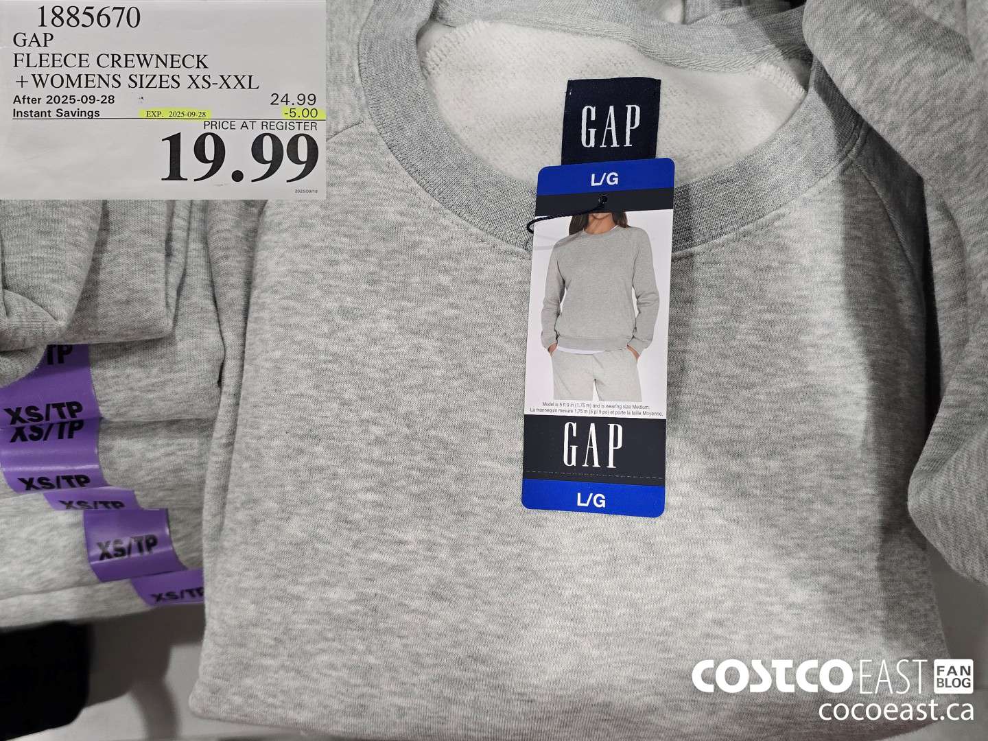 1885670 GAP FLEECE CREWNECK +WOMENS SIZES XS-XXL ($5.00 INSTANT SAVINGS EXPIRES ON 2025-09-28) $19.99