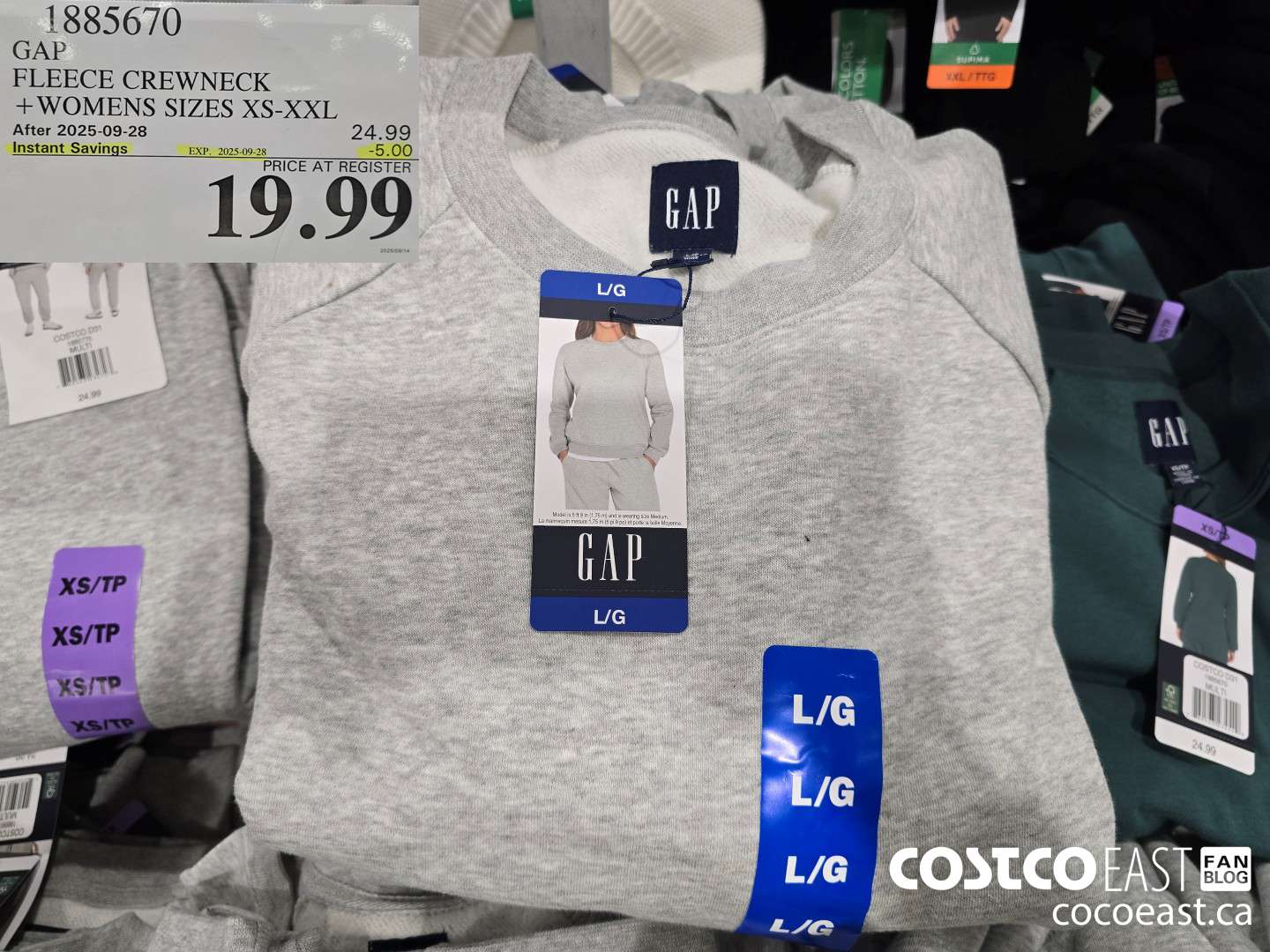 1885670 GAP FLEECE CREWNECK +WOMENS SIZES XS-XXL ($5.00 INSTANT SAVINGS EXPIRES ON 2025-09-28) $19.99