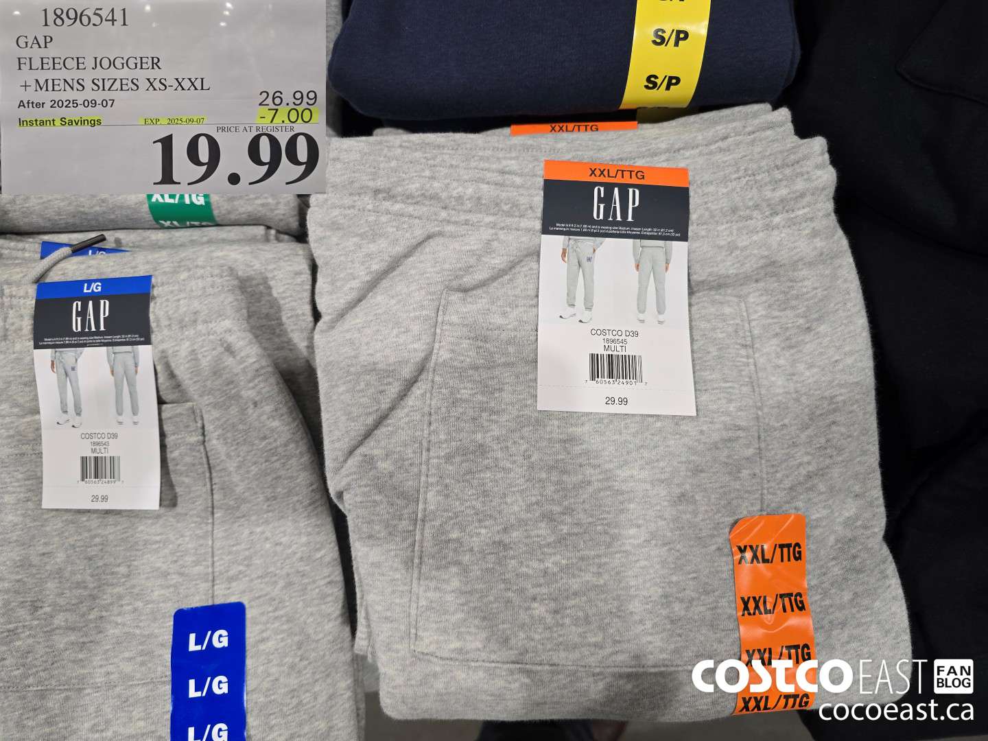 1896541 GAP FLEECE JOGGER +MENS SIZES XS-XXL ($7.00 INSTANT SAVINGS EXPIRES ON 2025-09-07) $19.99