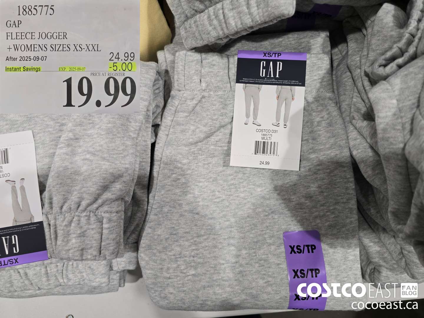 1885779 GAP FLEECE JOGGER +WOMENS SIZES XS-XXL ($5.00 INSTANT SAVINGS EXPIRES ON 2025-09-07) $19.99