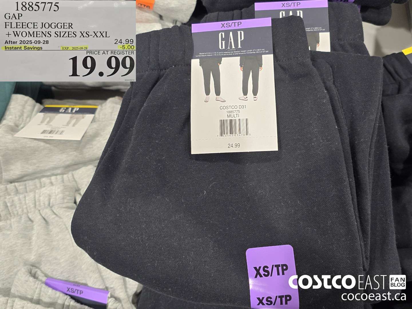 1885775 GAP FLEECE JOGGER +WOMENS SIZES XS-XXL ($5.00 INSTANT SAVINGS EXPIRES ON 2025-09-28) $19.99