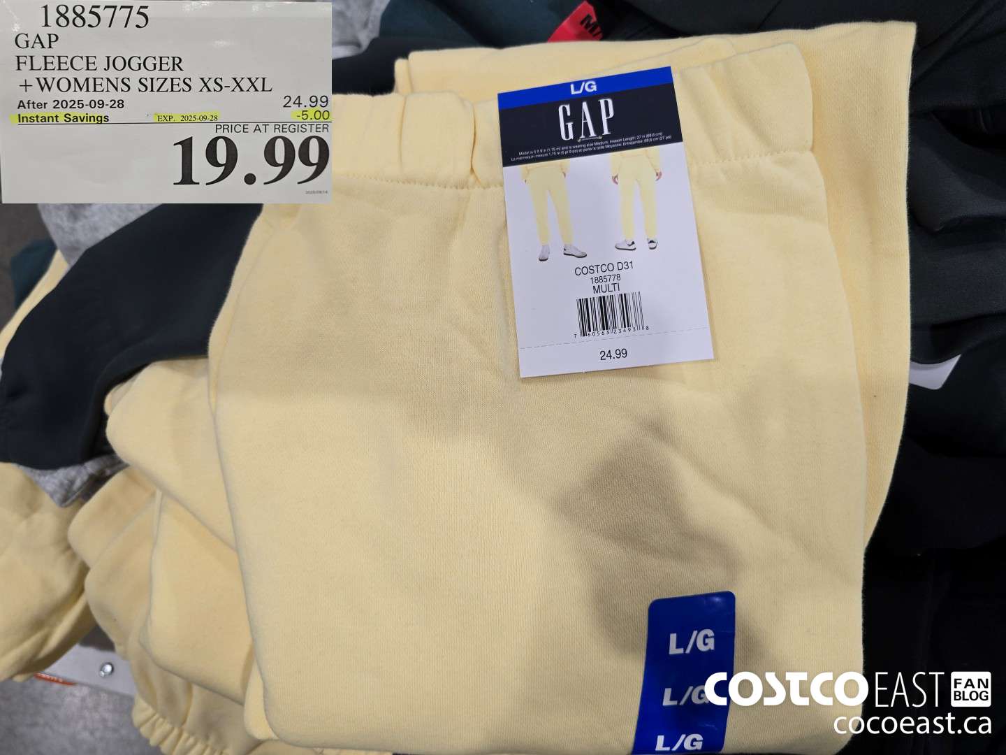 1885775 GAP FLEECE JOGGER +WOMENS SIZES XS-XXL ($5.00 INSTANT SAVINGS EXPIRES ON 2025-09-28) $19.99