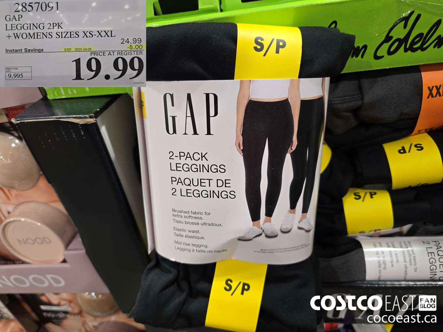 2857091 GAP LEGGING 2PK 4+WOMENS SIZES XS-XXL ($5.00 INSTANT SAVINGS EXPIRES ON 2025-10-05) $19.99