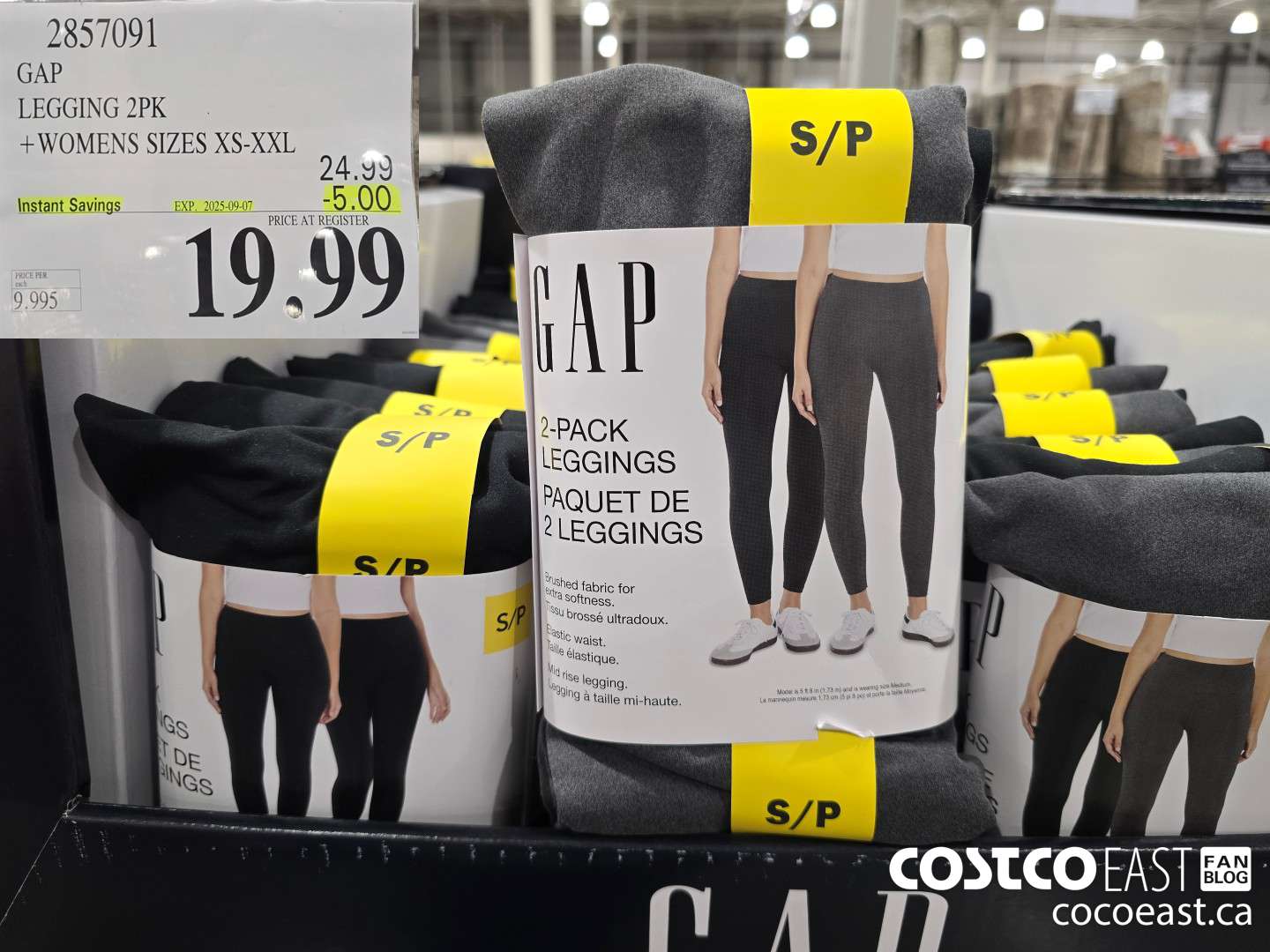 2857091 GAP LEGGING 2PK +WOMENS SIZES XS-XXL ($5.00 INSTANT SAVINGS EXPIRES ON 2025-09-07) $19.99