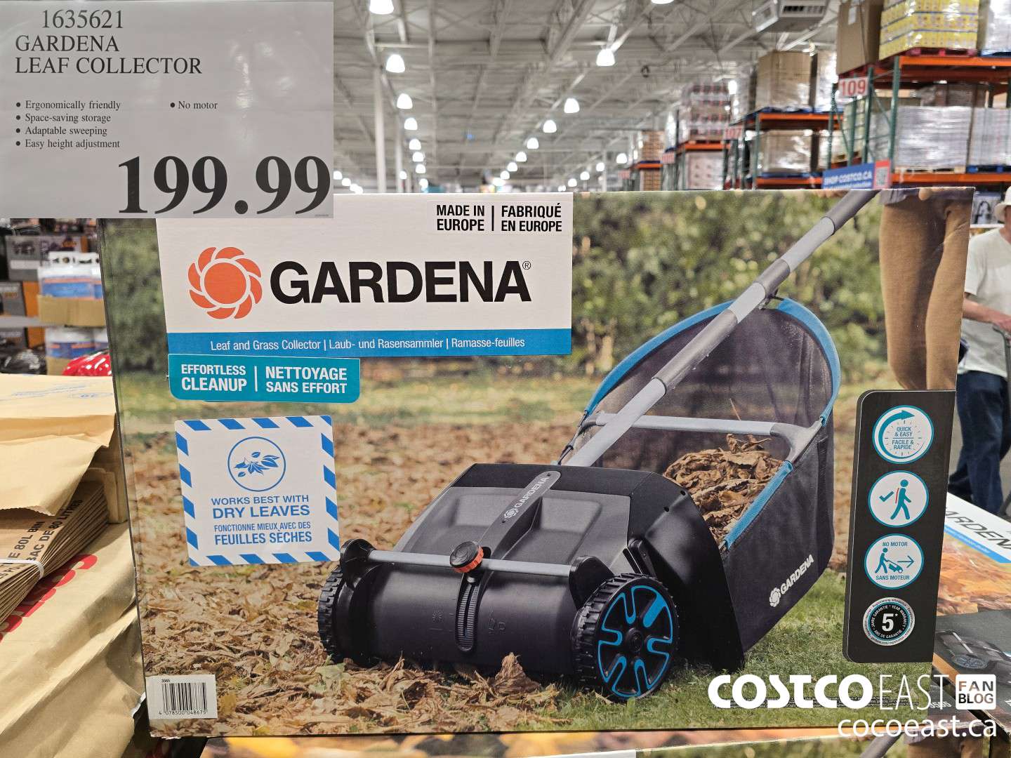 1635621 GARDENA LEAF COLLECTOR $199.99