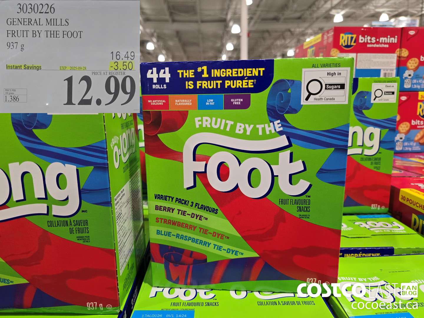 3030226 GENERAL MILLS FRUIT BY THE FOOT 937 G ($3.50 INSTANT SAVINGS EXPIRES ON 2025-09-28) $12.99