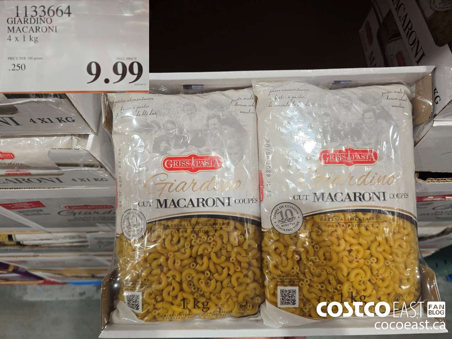 1133664 GIARDINO MACARONI 4 x 1 KG $9.99