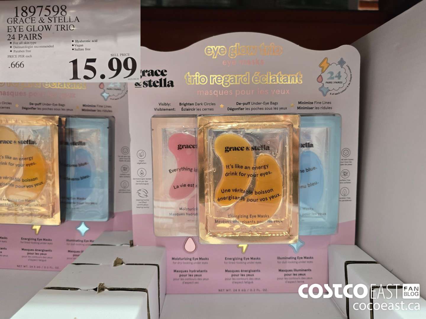 1897598 GRACE & STELLA EYE GLOW TRIO 24 PAIRS $15.99