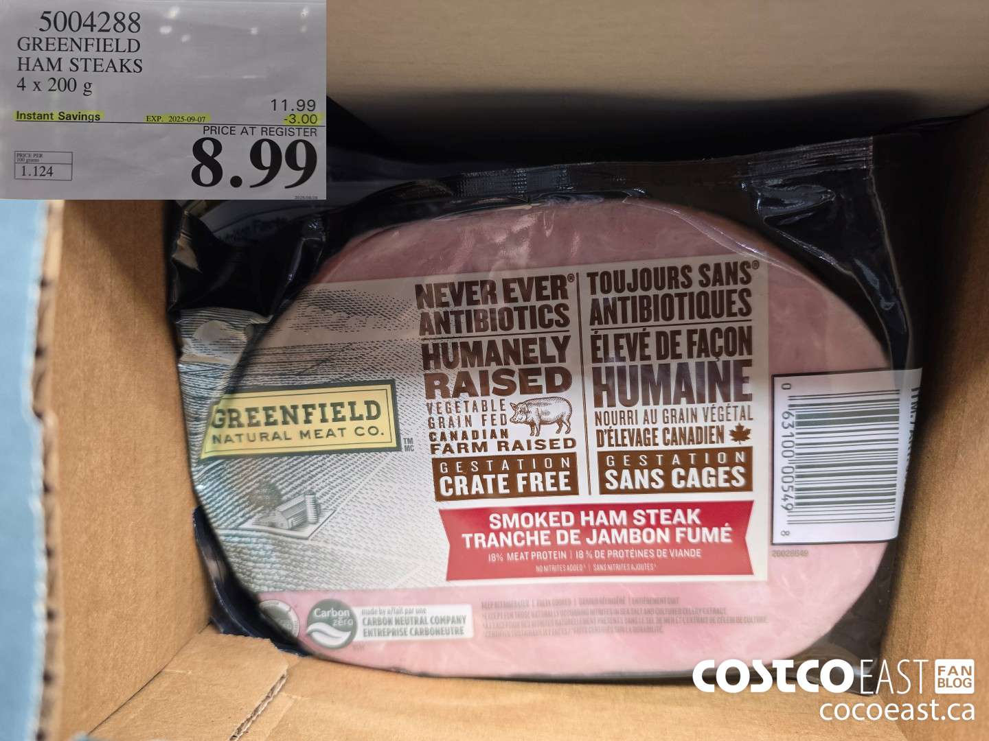 5004288 GREENFIELD HAM STEAKS 4 x 200g ($3.00 INSTANT SAVINGS EXPIRES ON 2025-09-07) $8.99
