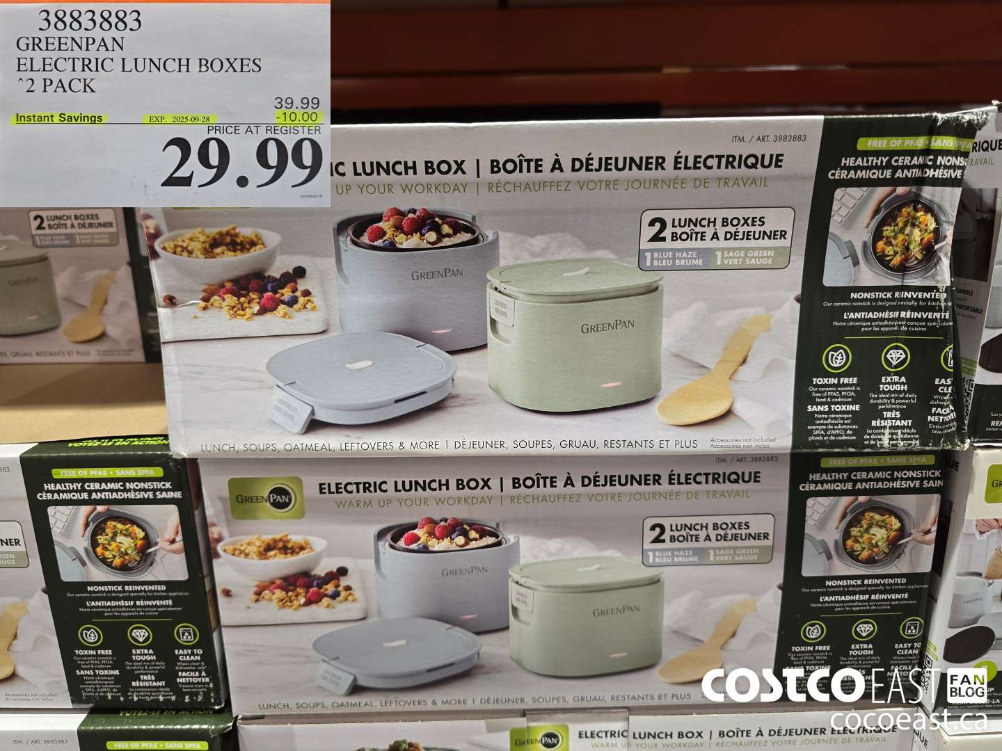 3883883 GREENPAN ELECTRIC LUNCH BOXES 2-PACK ($10.00 INSTANT SAVINGS EXPIRES ON 2025-09-28) $29.99