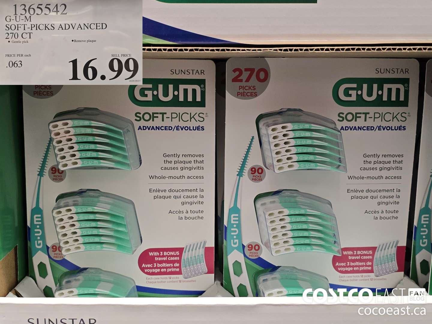 1365542 G-U-M SOFT-PICKS ADVANCED 270 CT $16.99