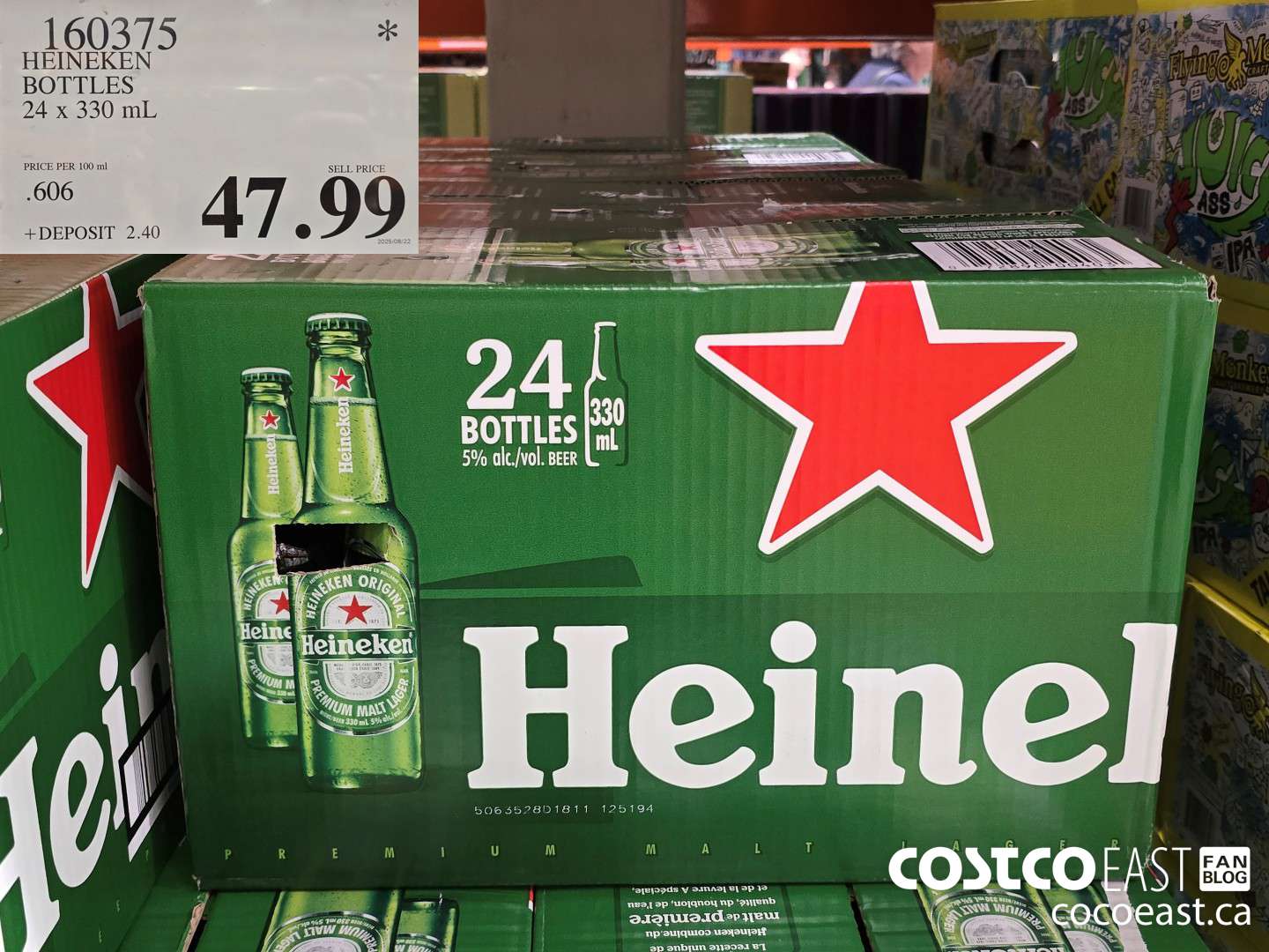 160375 HEINEKEN BOTTLES 24 x 330 ml $47.99